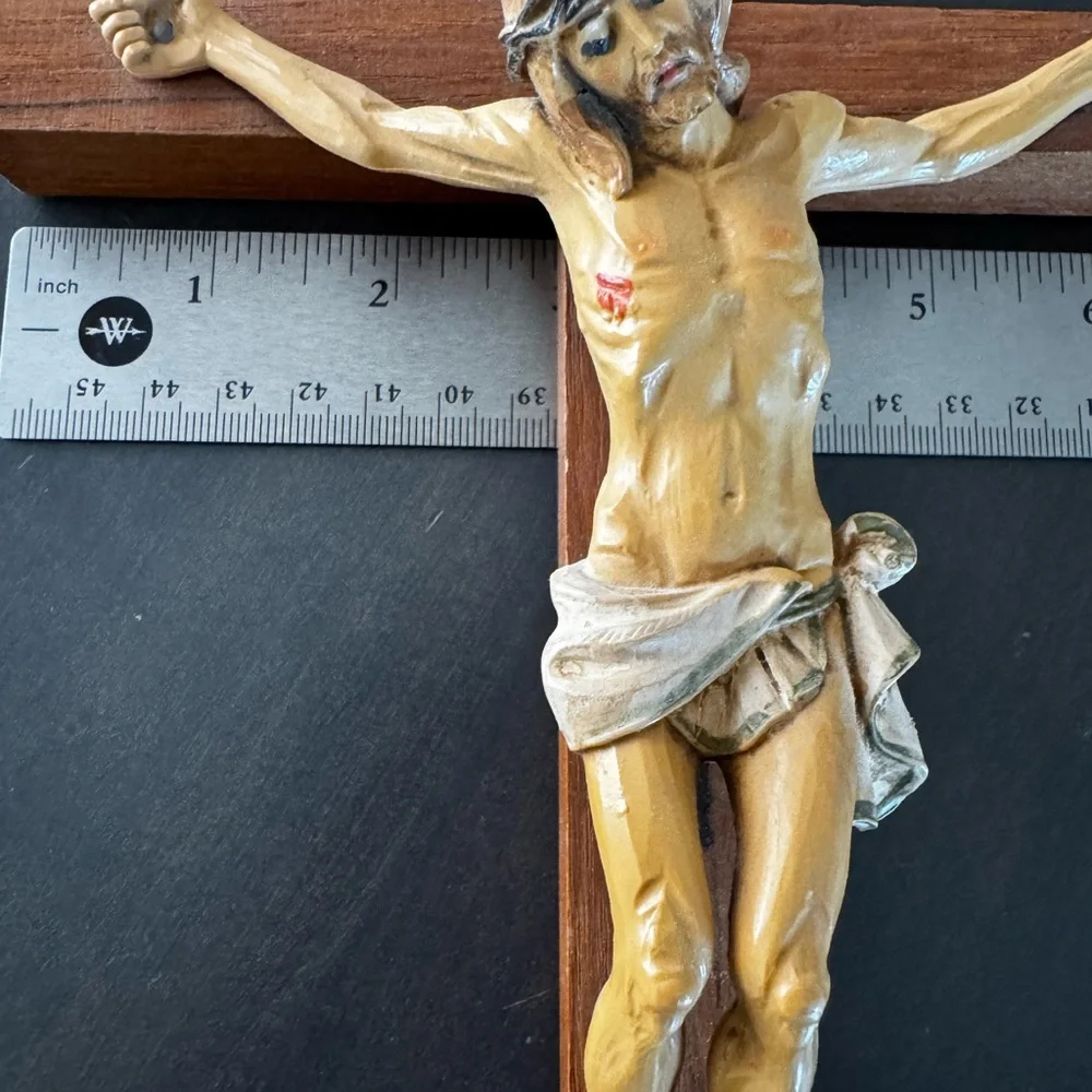 Vintage Fontanini Wall Crucifix Wood Cross Genuine Fontanini Corpus 12” Vtg Jesu - Picture 7 of 13